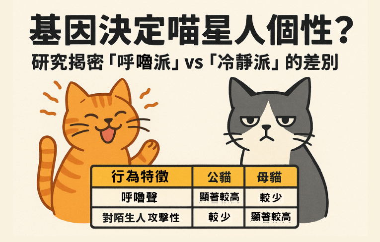 喵星人個性由基因決定？研究揭密「呼嚕派」vs「冷靜派」的差別