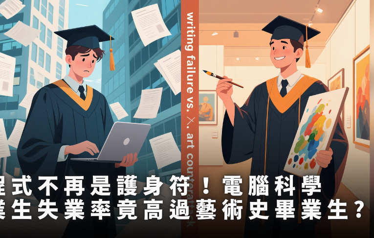 寫程式不再是護身符！電腦科學畢業生失業率竟高過藝術史畢業生?