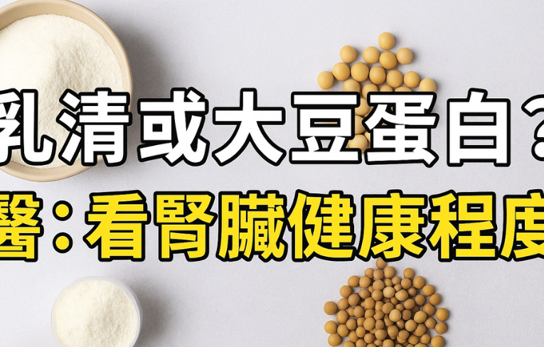 大豆蛋白還是乳清？醫師揭關鍵：腎臟健康才是決勝點